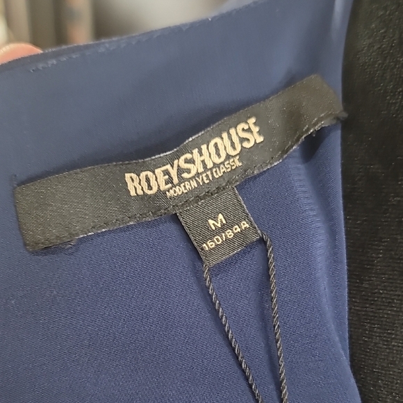 Roeyshouse NWT Elegant Blue Sleeveless Midi Dress - Picture 6 of 7